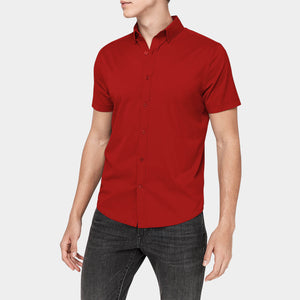 stretch dress shirt_stretch shirts_t shirt stretch_stretch cotton shirt_mens stretch shirts_slim fit stretch_mens stretch dress shirts_Red