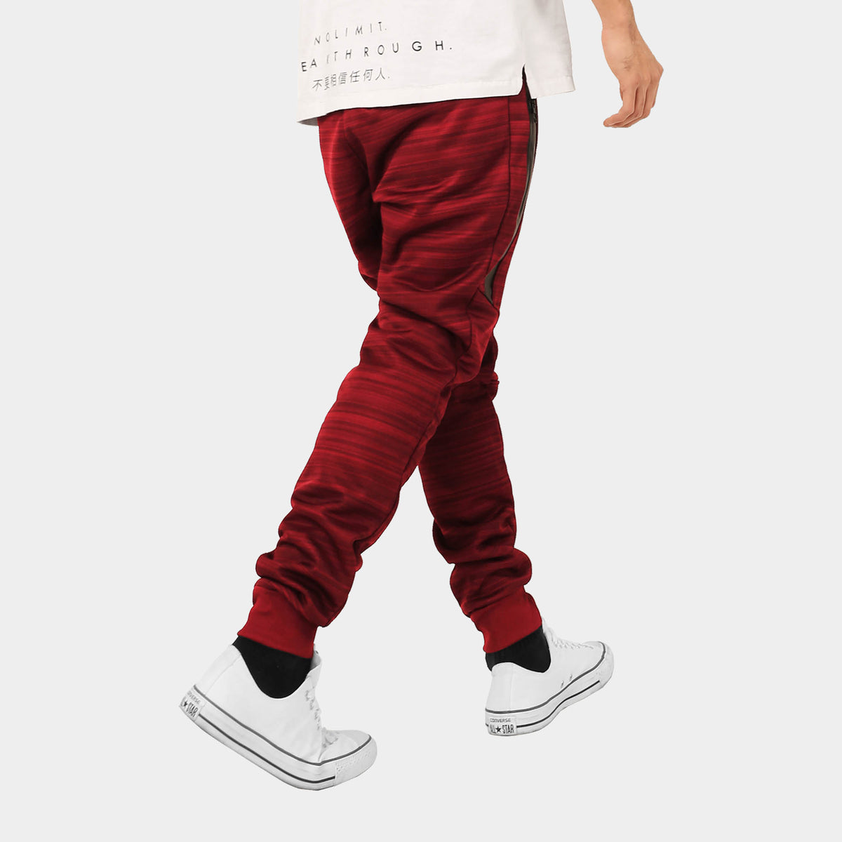Men’s Modern Joggers in sweatpants fashion_fashion joggers_jogging pants fashion_stylish sweatpants mens_stylish joggers mens_mens fashion joggers_trendy joggers_Burgundy - Hat and