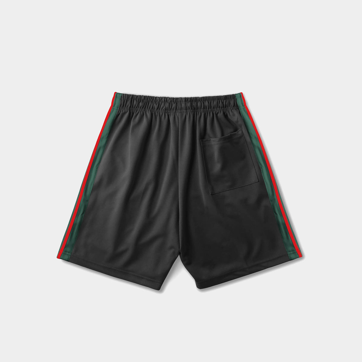 Men’s Stripe Track Shorts in track shorts_track shorts mens_hind running shorts_boys track shorts_gucci shorts_gucci shorts mens_gucci shorts cheap_Black/Red - Hat and Beyond casua