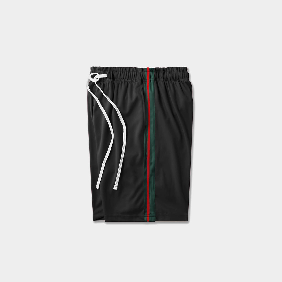 Men’s Stripe Track Shorts in track shorts_track shorts mens_hind running shorts_boys track shorts_gucci shorts_gucci shorts mens_gucci shorts cheap_Black/Red - Hat and Beyond casua