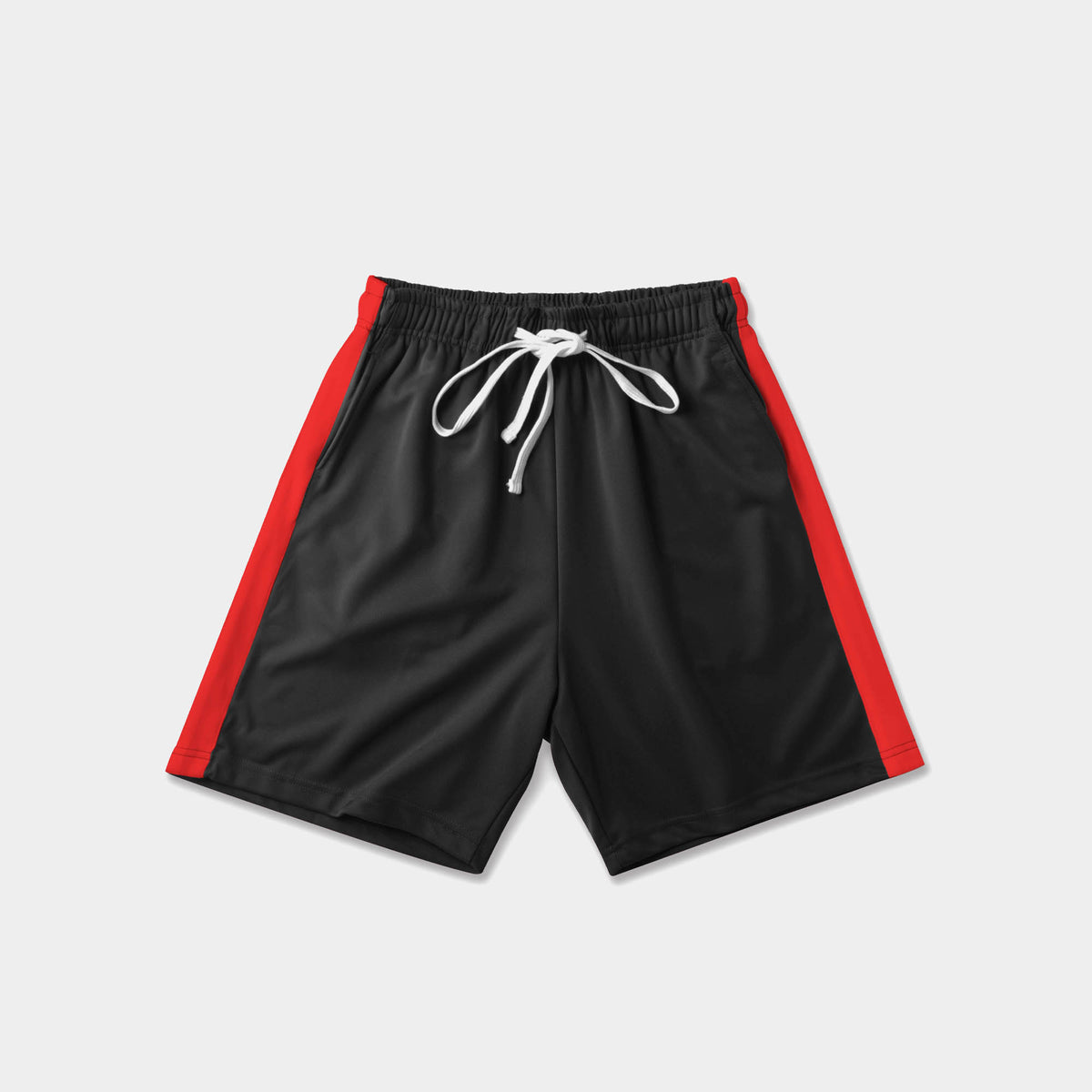 Men’s Stripe Track Shorts in track shorts_track shorts mens_hind running shorts_boys track shorts_gucci shorts_gucci shorts mens_gucci shorts cheap_Black/White - Hat and Beyond cas