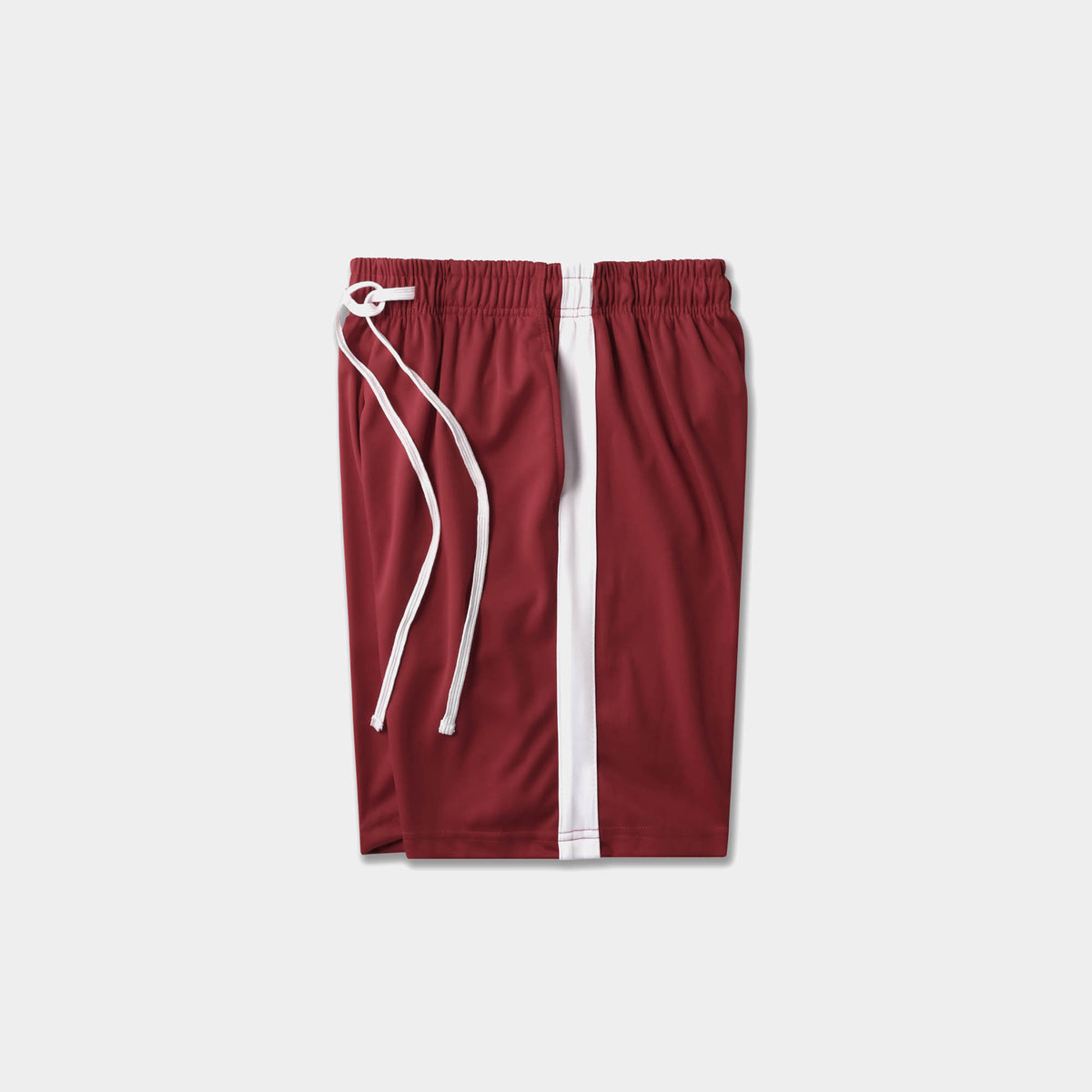 Men’s Stripe Track Shorts in track shorts_track shorts mens_hind running shorts_boys track shorts_gucci shorts_gucci shorts mens_gucci shorts cheap_Burgundy/White - Hat and Beyond 