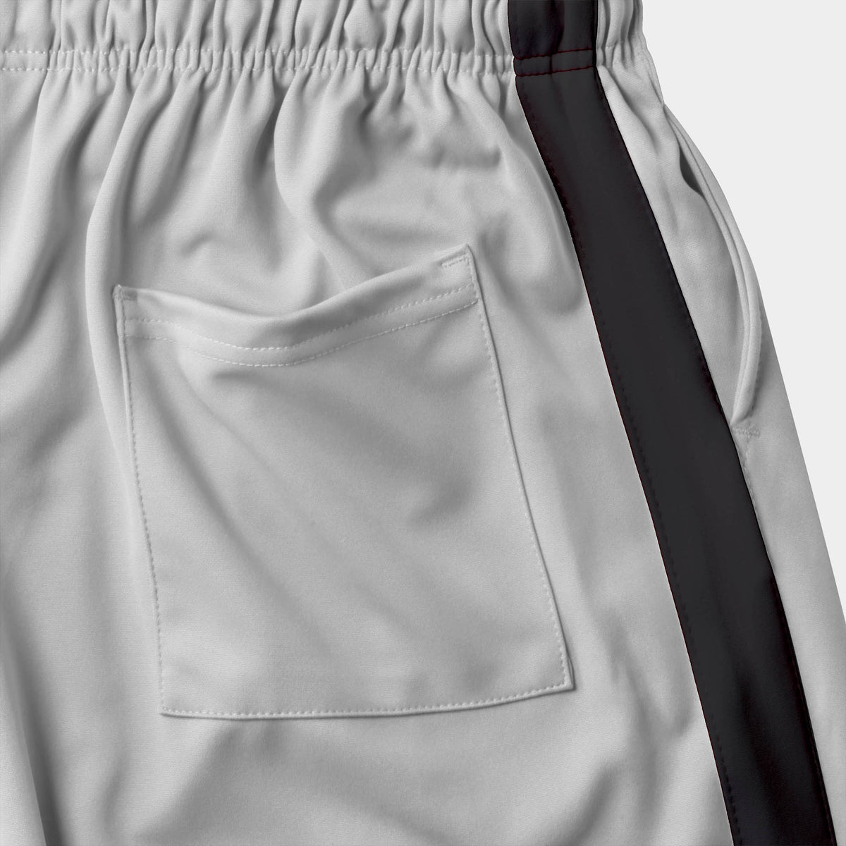 Men’s Stripe Track Shorts in track shorts_track shorts mens_hind running shorts_boys track shorts_gucci shorts_gucci shorts mens_gucci shorts cheap_Gray/Black - Hat and Beyond casu