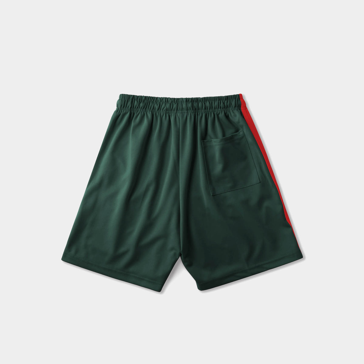 Men’s Stripe Track Shorts in track shorts_track shorts mens_hind running shorts_boys track shorts_gucci shorts_gucci shorts mens_gucci shorts cheap_Hunter Green/Red - Hat and Beyon