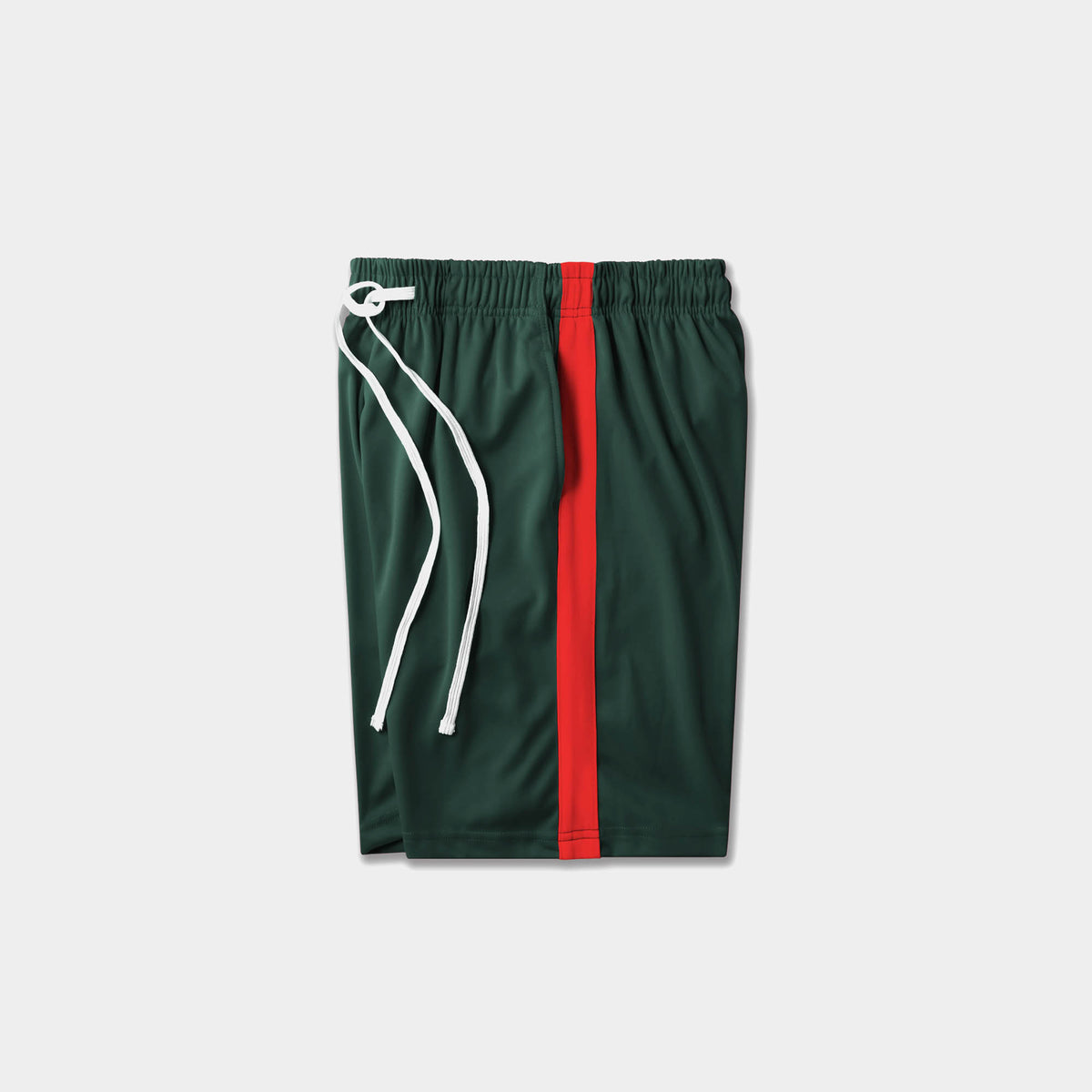 Men’s Stripe Track Shorts in track shorts_track shorts mens_hind running shorts_boys track shorts_gucci shorts_gucci shorts mens_gucci shorts cheap_Hunter Green/Red - Hat and Beyon