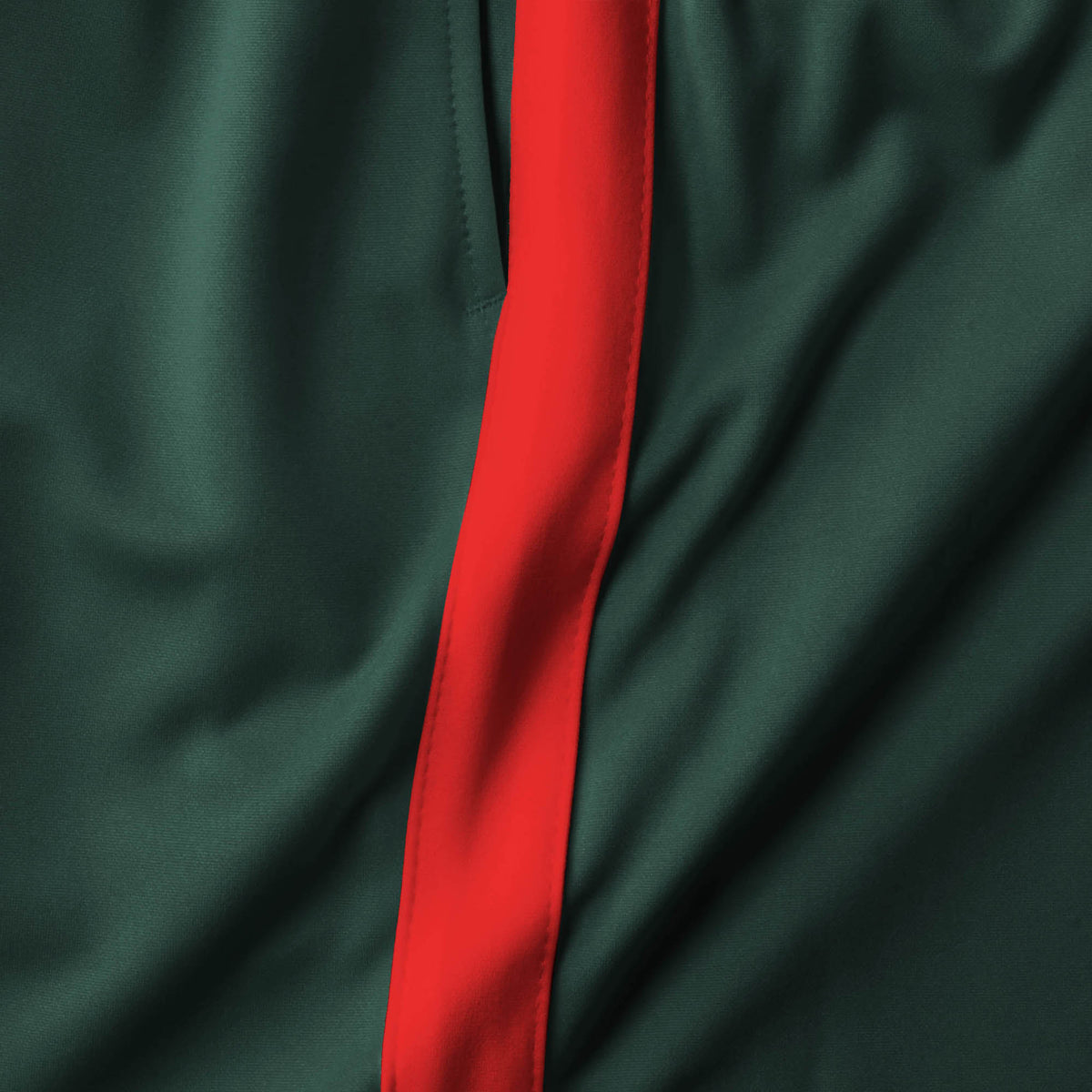 Men’s Stripe Track Shorts in track shorts_track shorts mens_hind running shorts_boys track shorts_gucci shorts_gucci shorts mens_gucci shorts cheap_Hunter Green/Red - Hat and Beyon