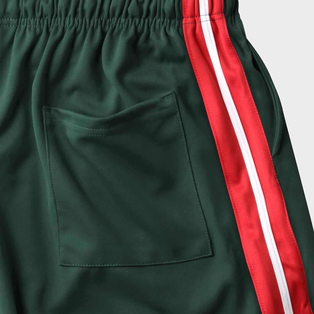 Men’s Stripe Track Shorts in track shorts_track shorts mens_hind running shorts_boys track shorts_gucci shorts_gucci shorts mens_gucci shorts cheap_Hunter Green/Red/White - Hat and