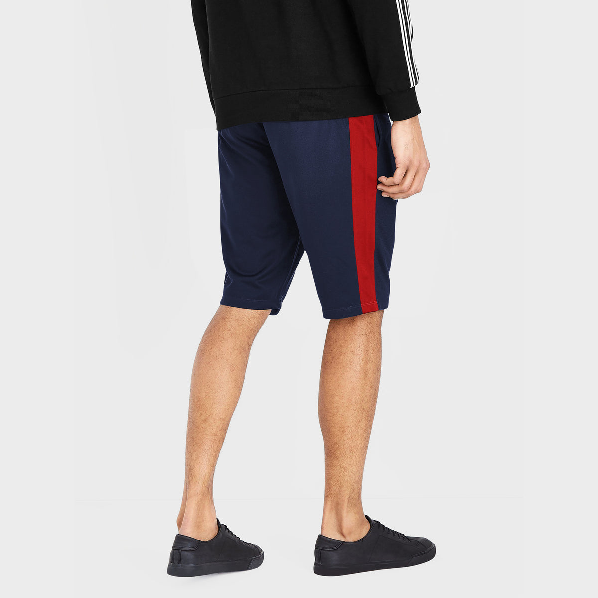 Men’s Stripe Track Shorts in track shorts_track shorts mens_hind running shorts_boys track shorts_gucci shorts_gucci shorts mens_gucci shorts cheap_Navy/Red - Hat and Beyond casual