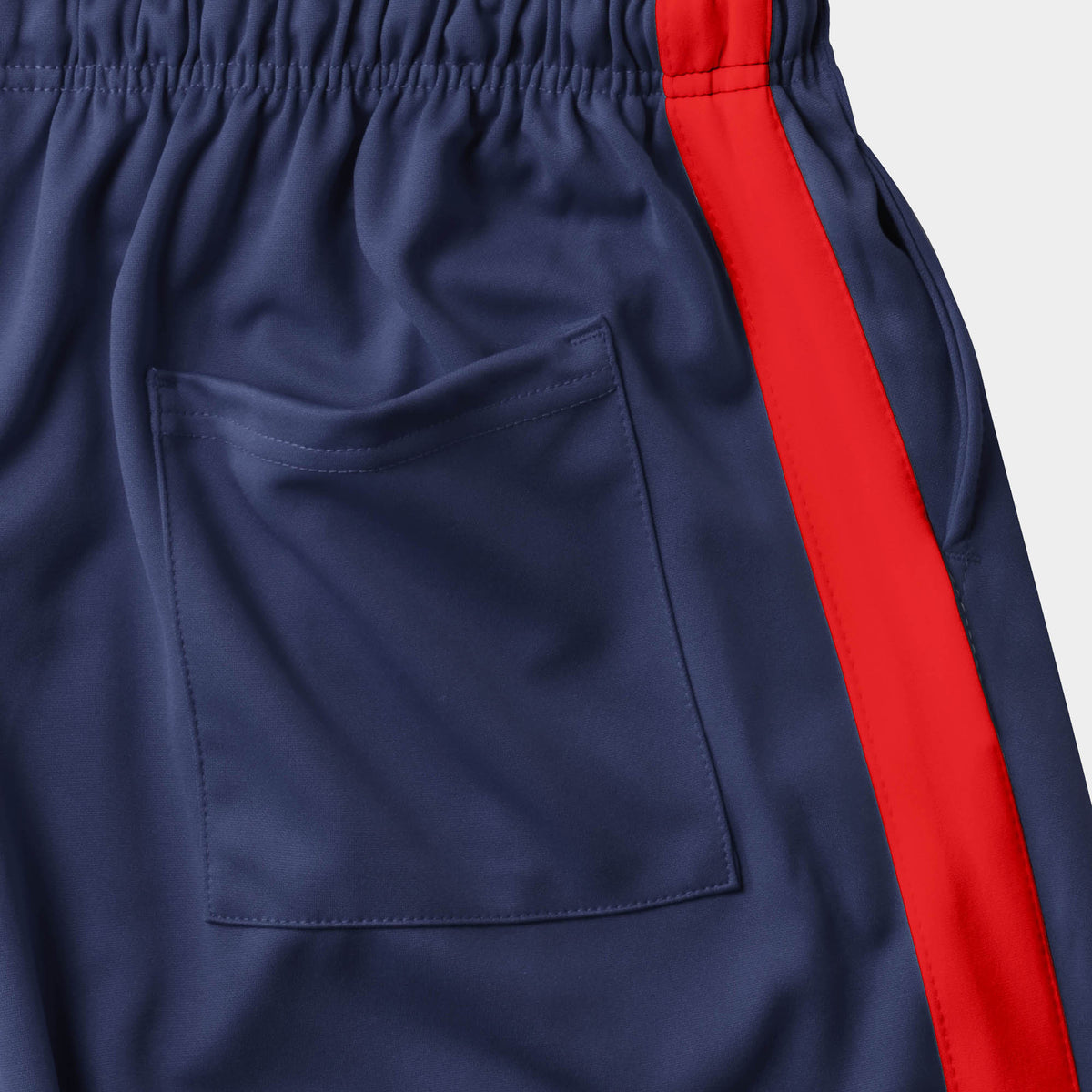 Men’s Stripe Track Shorts in track shorts_track shorts mens_hind running shorts_boys track shorts_gucci shorts_gucci shorts mens_gucci shorts cheap_Navy/Red - Hat and Beyond casual