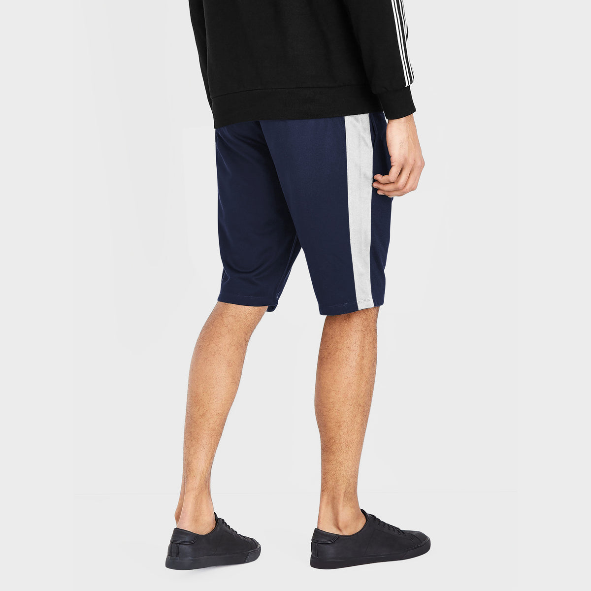 Men’s Stripe Track Shorts in track shorts_track shorts mens_hind running shorts_boys track shorts_gucci shorts_gucci shorts mens_gucci shorts cheap_Navy/White - Hat and Beyond casu