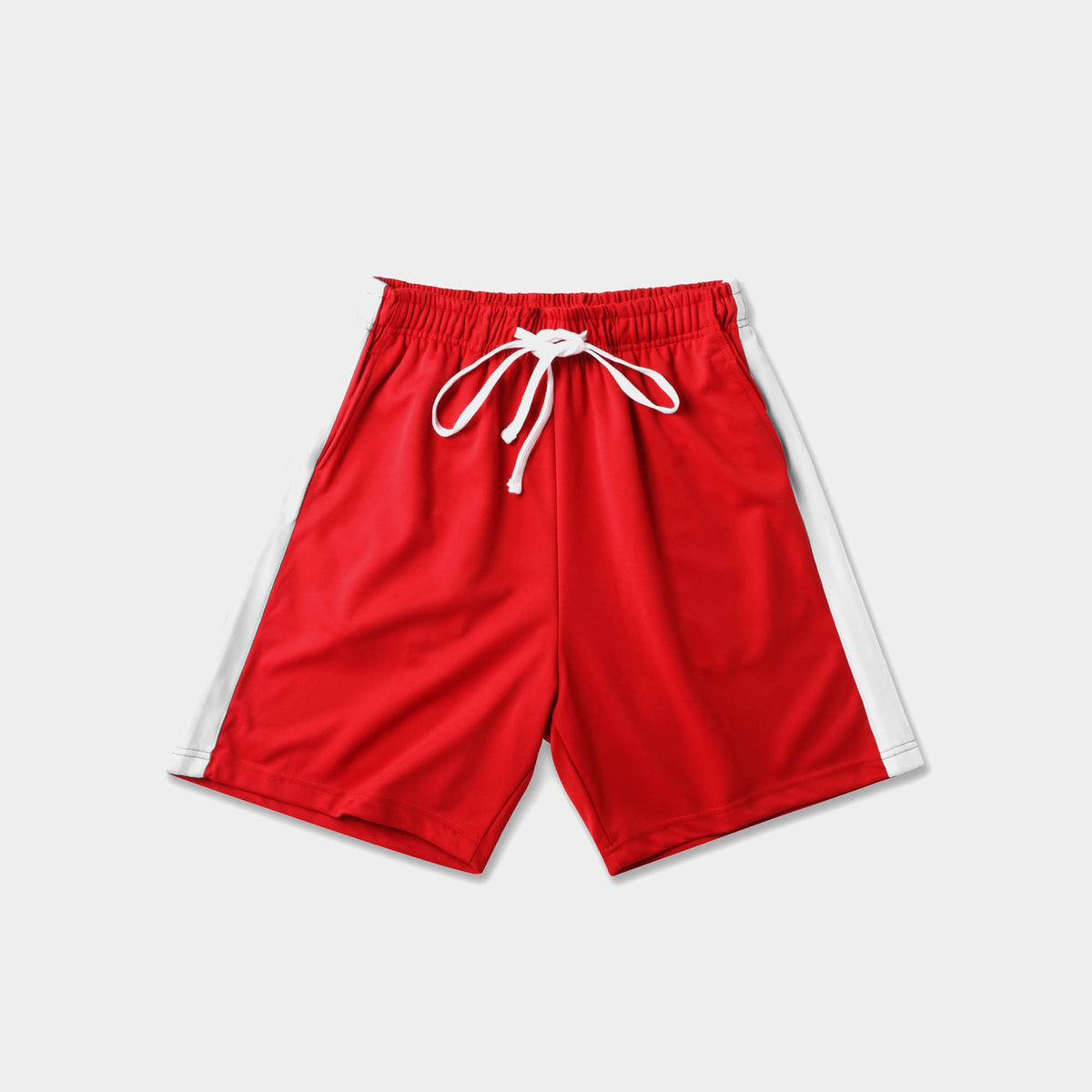 Men’s Stripe Track Shorts in track shorts_track shorts mens_hind running shorts_boys track shorts_gucci shorts_gucci shorts mens_gucci shorts cheap_Red/White - Hat and Beyond casua