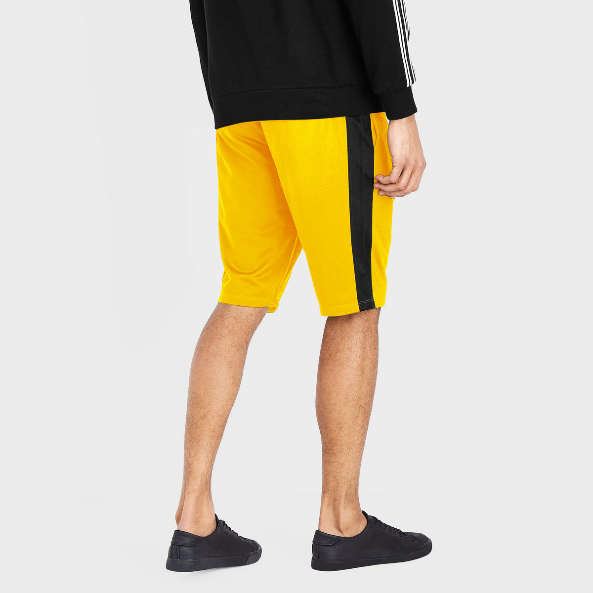 Men’s Stripe Track Shorts in track shorts_track shorts mens_hind running shorts_boys track shorts_gucci shorts_gucci shorts mens_gucci shorts cheap_Yellow/Black - Hat and Beyond ca