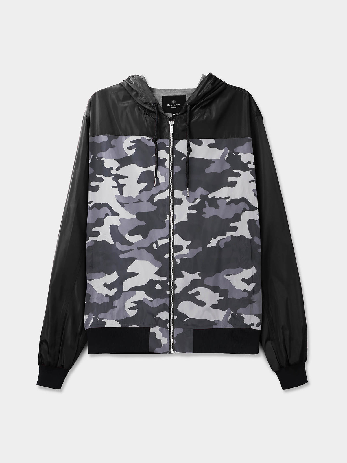 Men's Premium Windbreaker Black/Camo – Wholesale Blank Windbreaker | Hat and Beyond