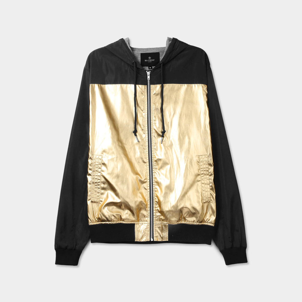 Men’s Premium Windbreaker in windbreaker jacket_champion windbreaker_mens windbreaker_mens windbreaker jacket_carhartt windbreaker_retro windbreaker_boys windbreaker_Black/Gold - H