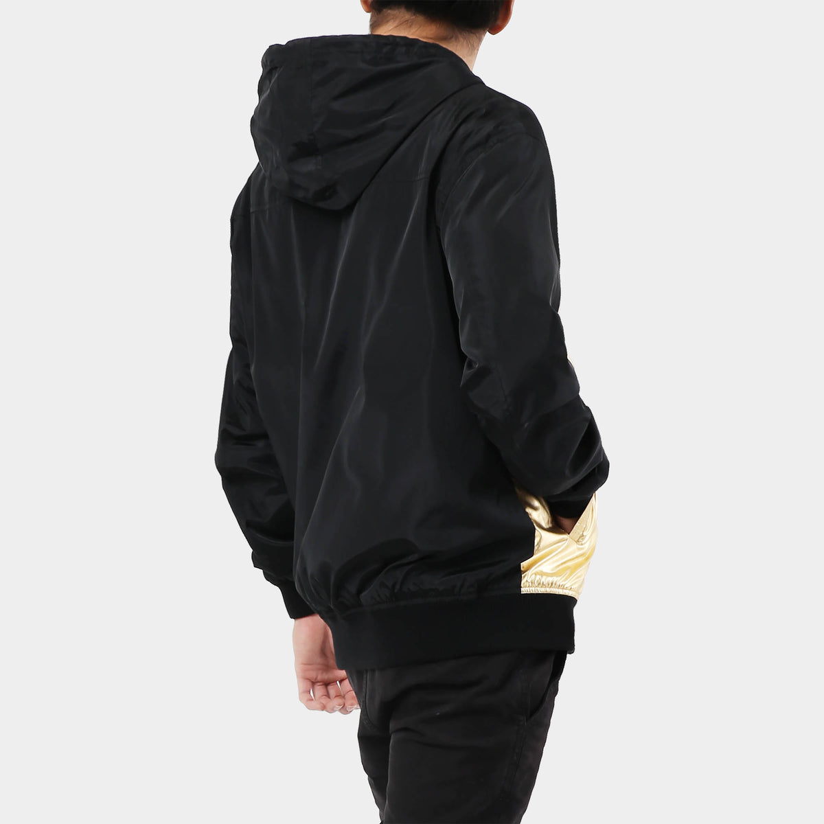 Men’s Premium Windbreaker in windbreaker jacket_champion windbreaker_mens windbreaker_mens windbreaker jacket_carhartt windbreaker_retro windbreaker_boys windbreaker_Black/Gold - H