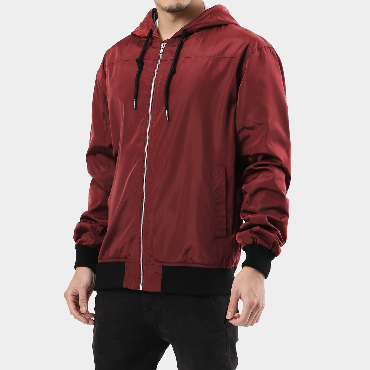 Men’s Premium Windbreaker in windbreaker jacket_champion windbreaker_mens windbreaker_mens windbreaker jacket_carhartt windbreaker_retro windbreaker_boys windbreaker_Burgundy - Hat