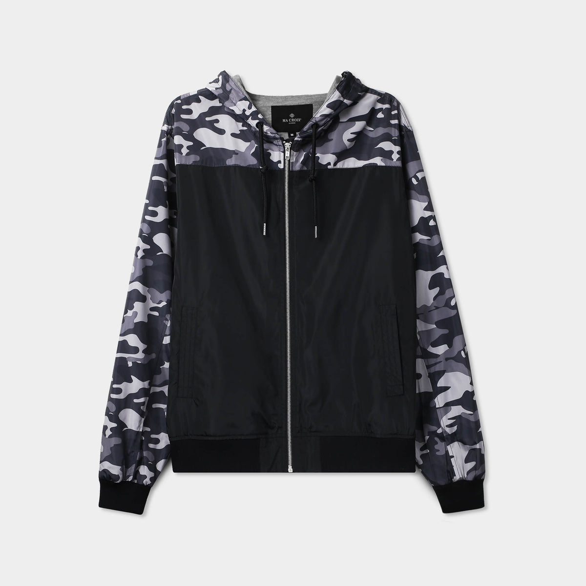 Men’s Premium Windbreaker in windbreaker jacket_champion windbreaker_mens windbreaker_mens windbreaker jacket_carhartt windbreaker_retro windbreaker_boys windbreaker_Camo/Black - H