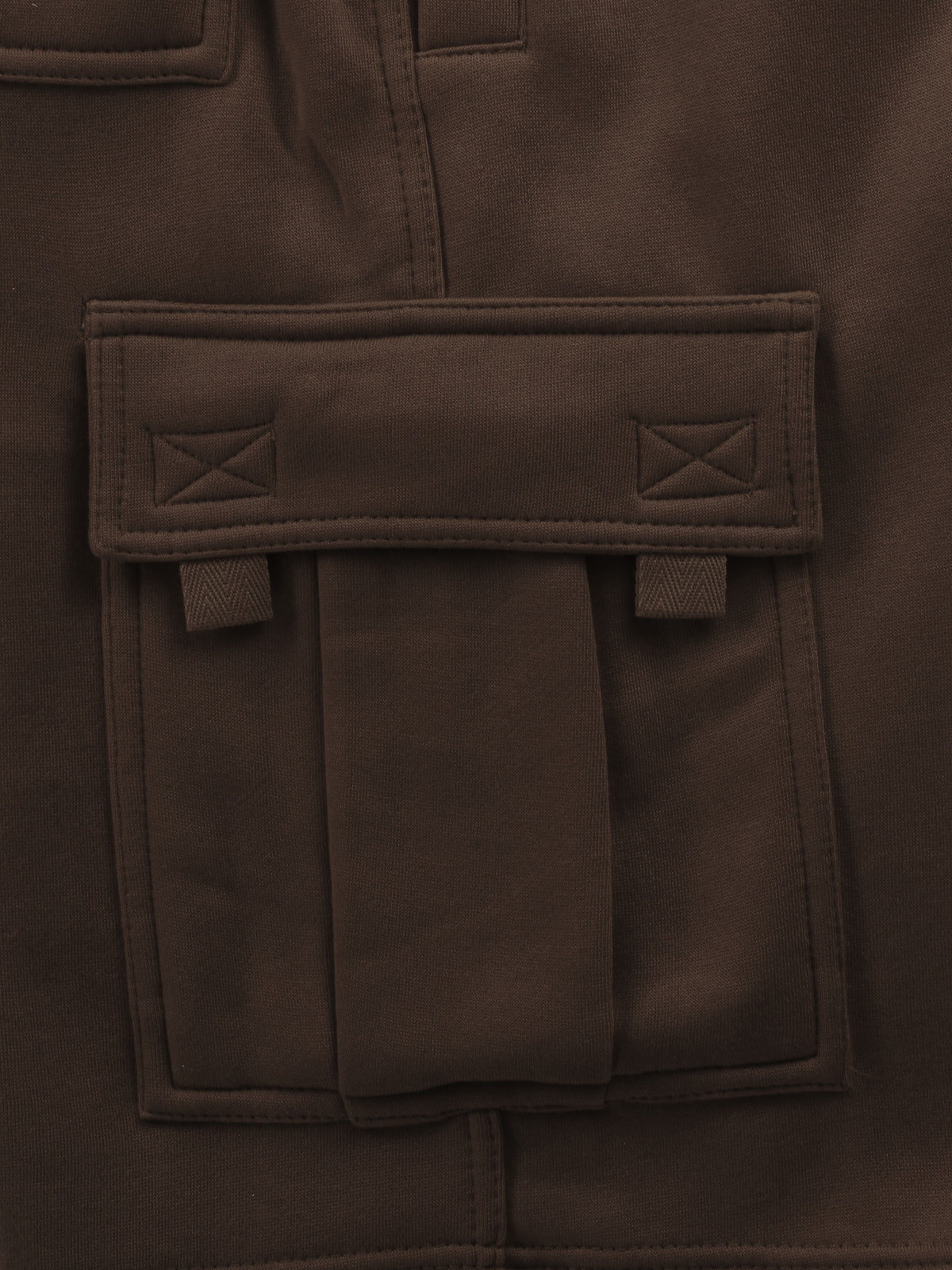 Men’s Premium Fleece Cargo Sweat Shorts Loose Fit in Brown - Hat and Beyond casual shorts