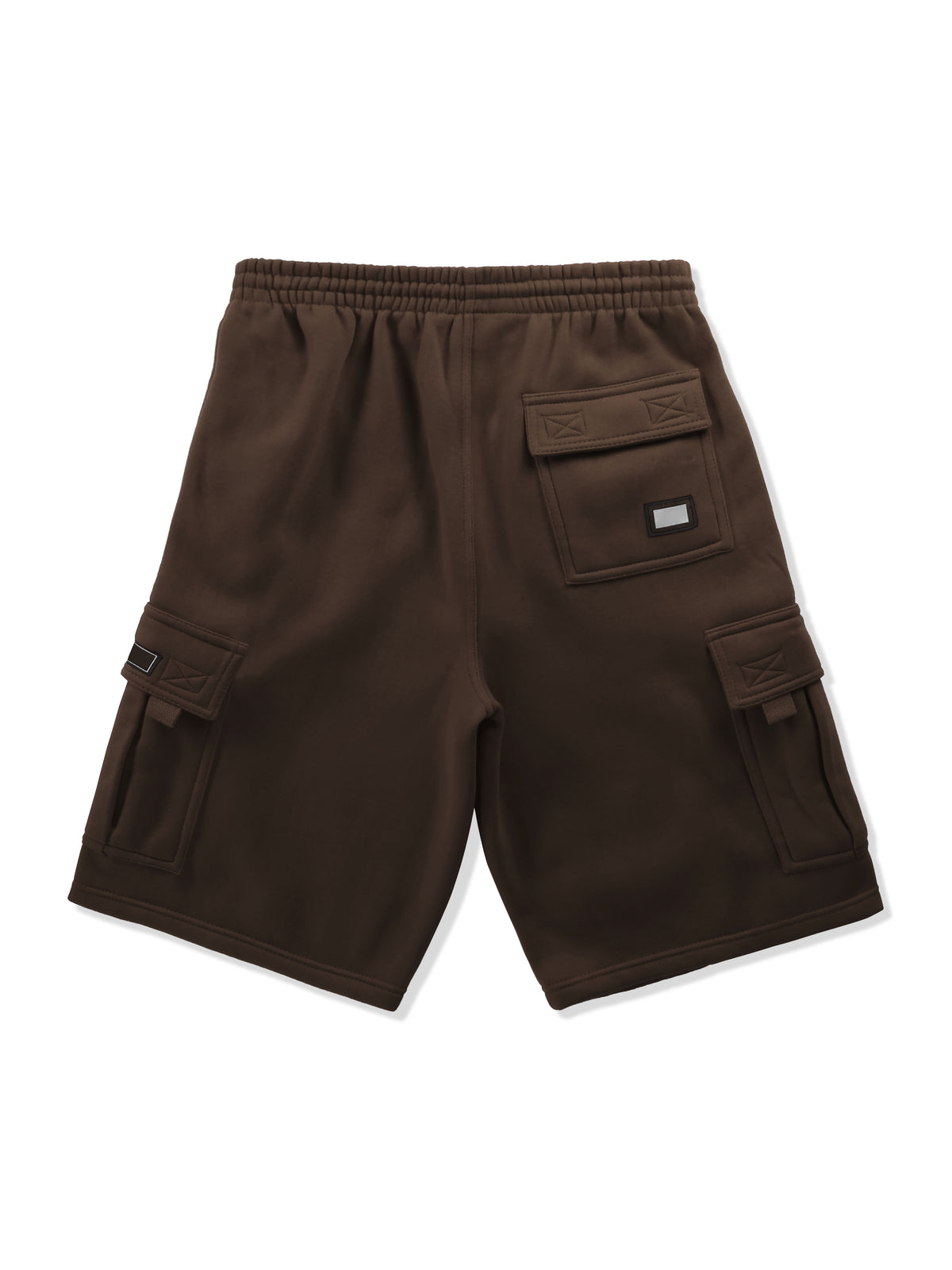 Men’s Premium Fleece Cargo Sweat Shorts Loose Fit in Brown - Hat and Beyond casual shorts