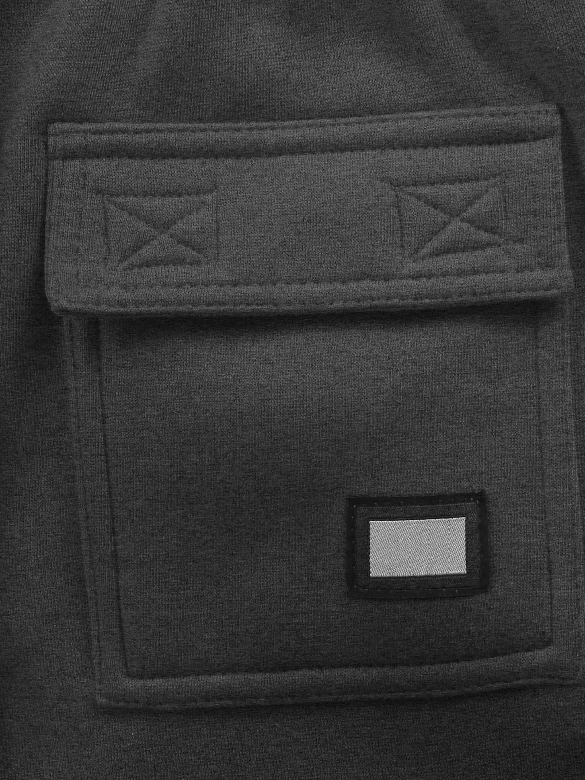 Men’s Premium Fleece Cargo Sweat Shorts Loose Fit in Charcoal - Hat and Beyond casual shorts