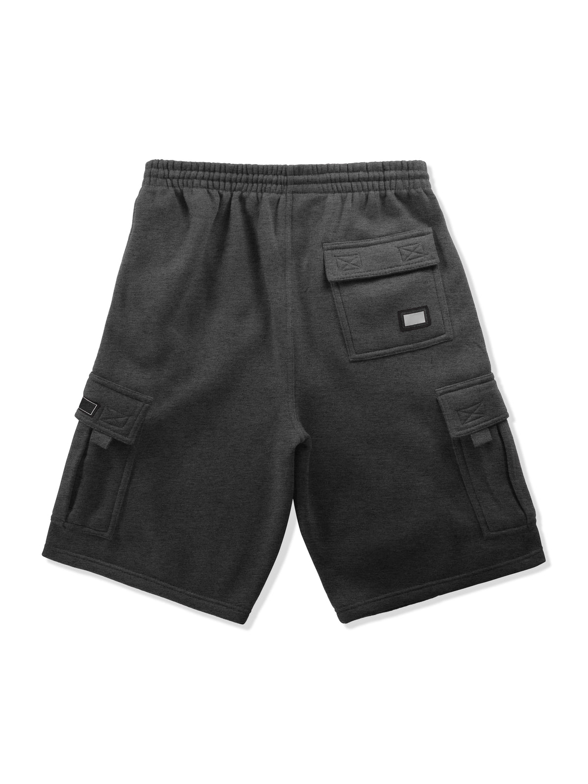 Men’s Premium Fleece Cargo Sweat Shorts Loose Fit in Charcoal - Hat and Beyond casual shorts