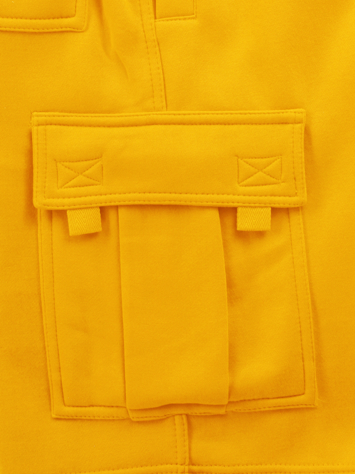 Men’s Premium Fleece Cargo Sweat Shorts Loose Fit in Gold - Hat and Beyond casual shorts