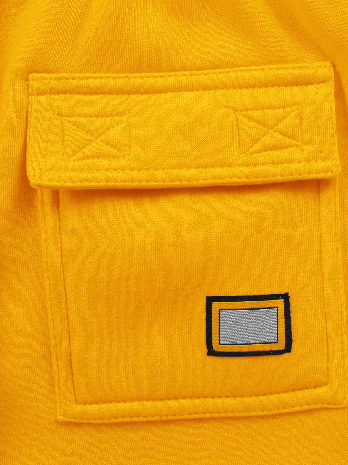 Men’s Premium Fleece Cargo Sweat Shorts Loose Fit in Gold - Hat and Beyond casual shorts