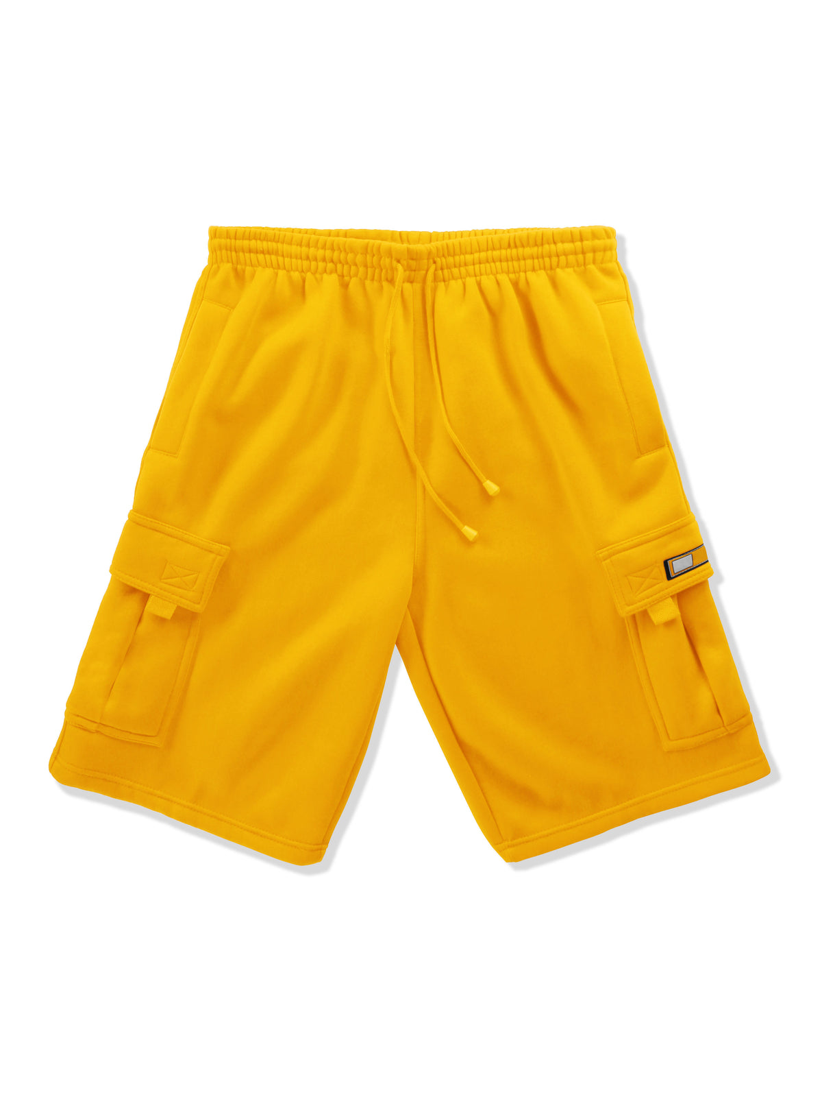 Men’s Premium Fleece Cargo Sweat Shorts Loose Fit in Gold - Hat and Beyond casual shorts