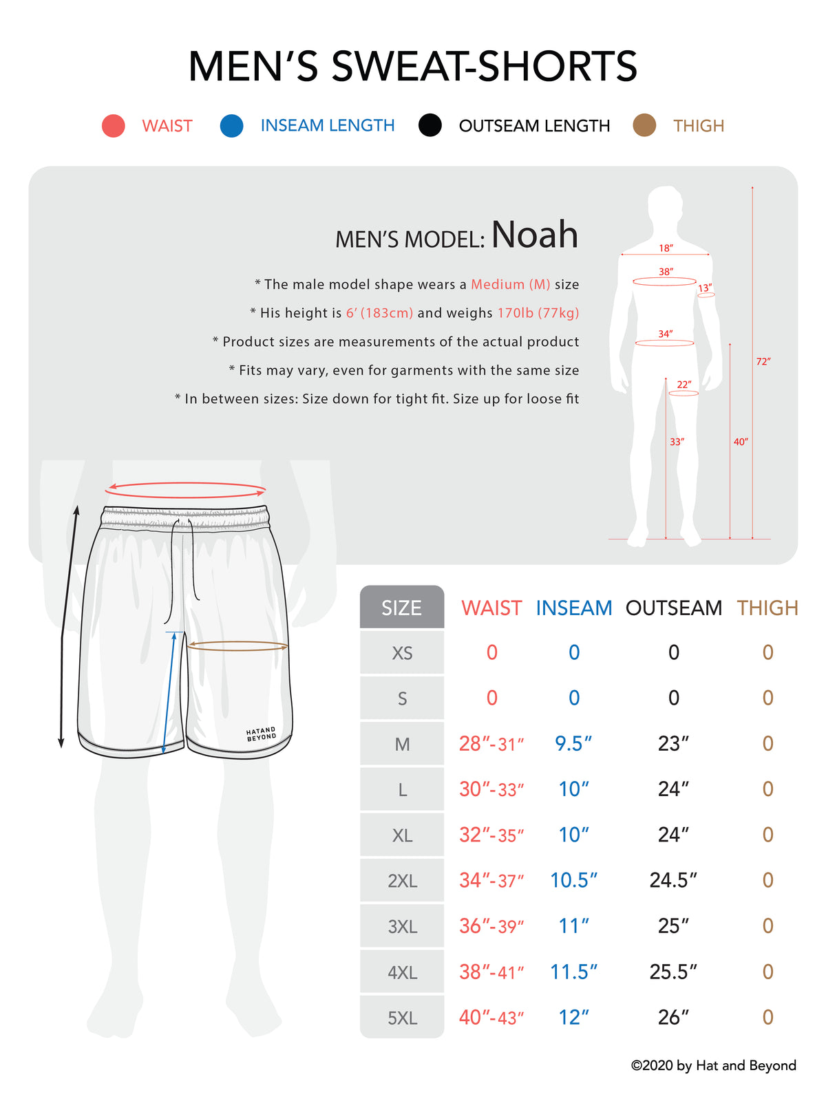 Men’s Premium Fleece Cargo Sweat Shorts Loose Fit in Black - Hat and Beyond casual shorts