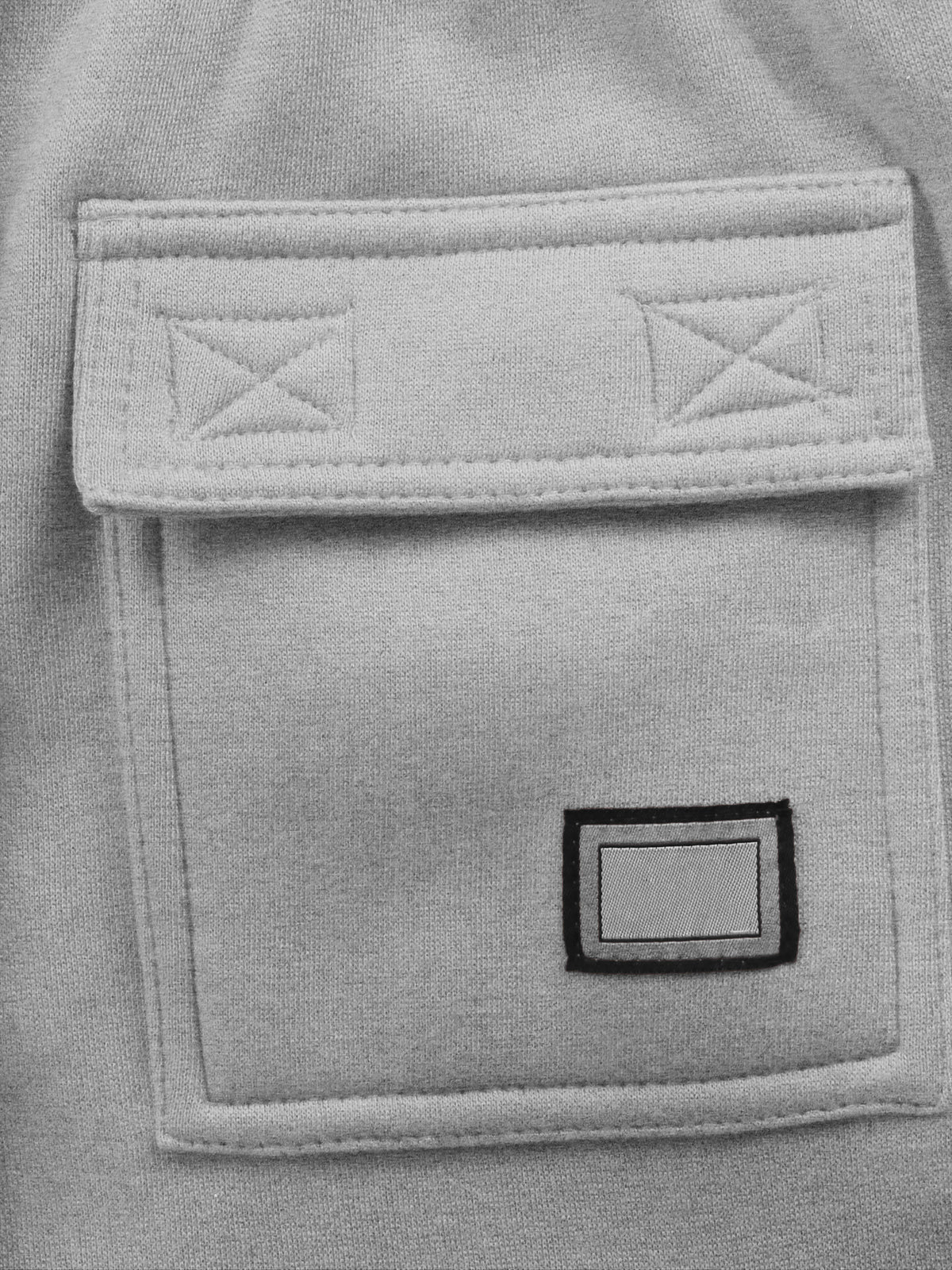 Men’s Premium Fleece Cargo Sweat Shorts Loose Fit in Light Gray - Hat and Beyond casual shorts