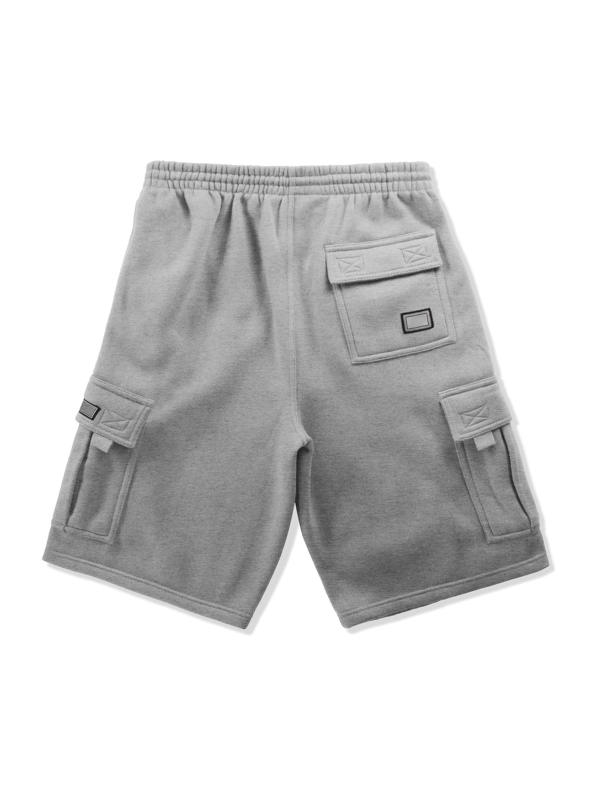 Men’s Premium Fleece Cargo Sweat Shorts Loose Fit in Light Gray - Hat and Beyond casual shorts
