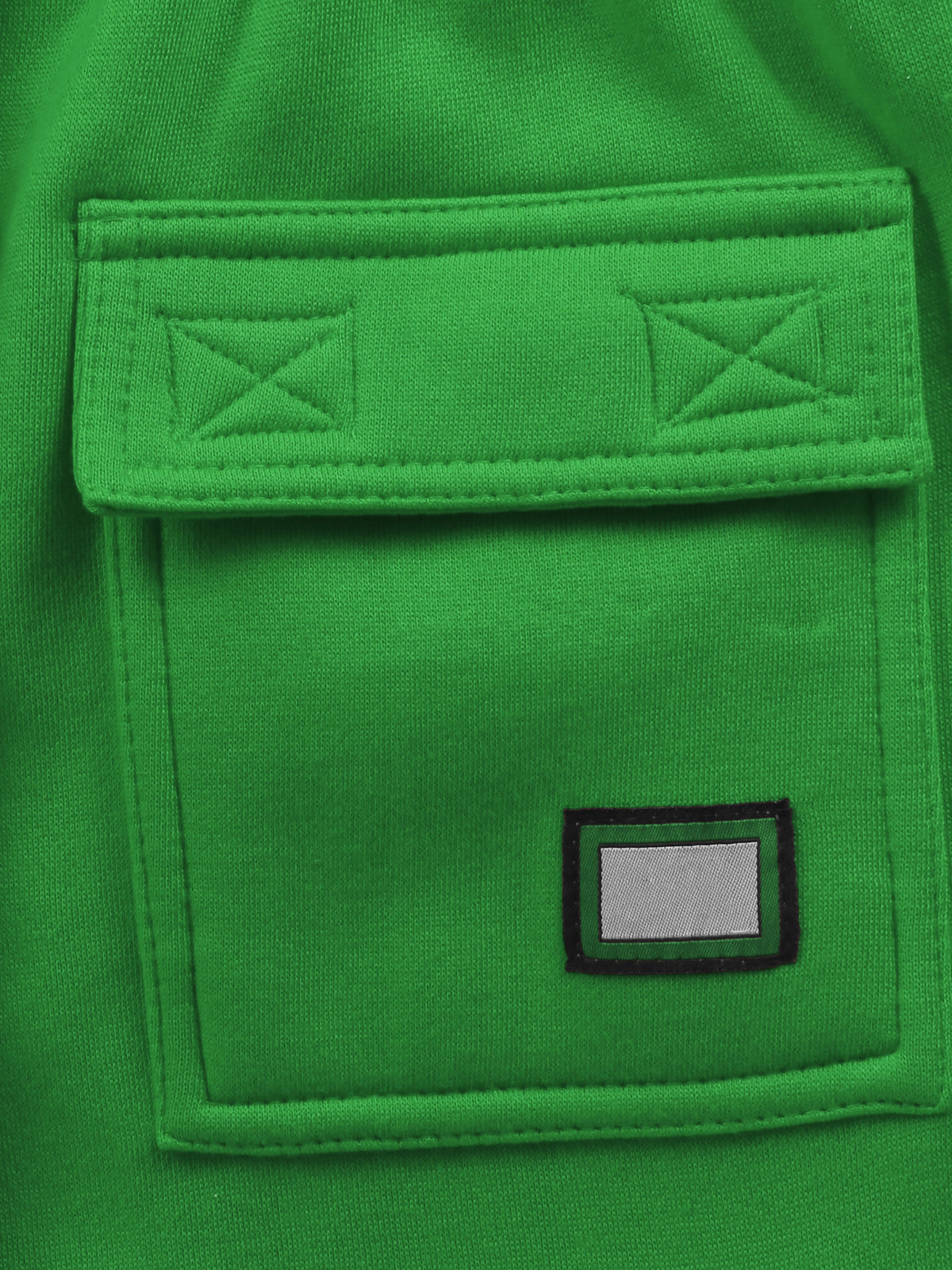 Men’s Premium Fleece Cargo Sweat Shorts Loose Fit in Kelly Green - Hat and Beyond casual shorts