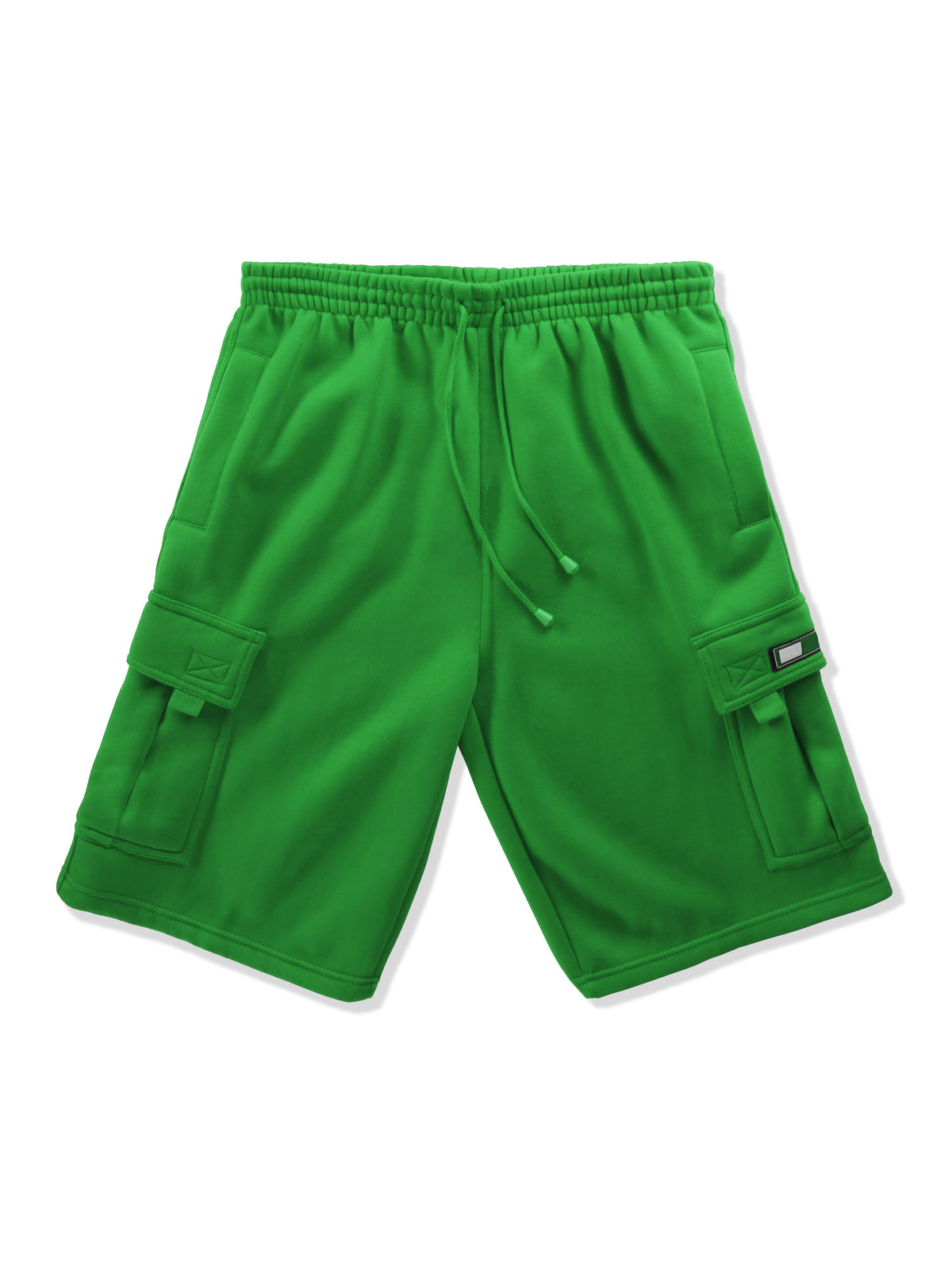 Men’s Premium Fleece Cargo Sweat Shorts Loose Fit in Kelly Green - Hat and Beyond casual shorts