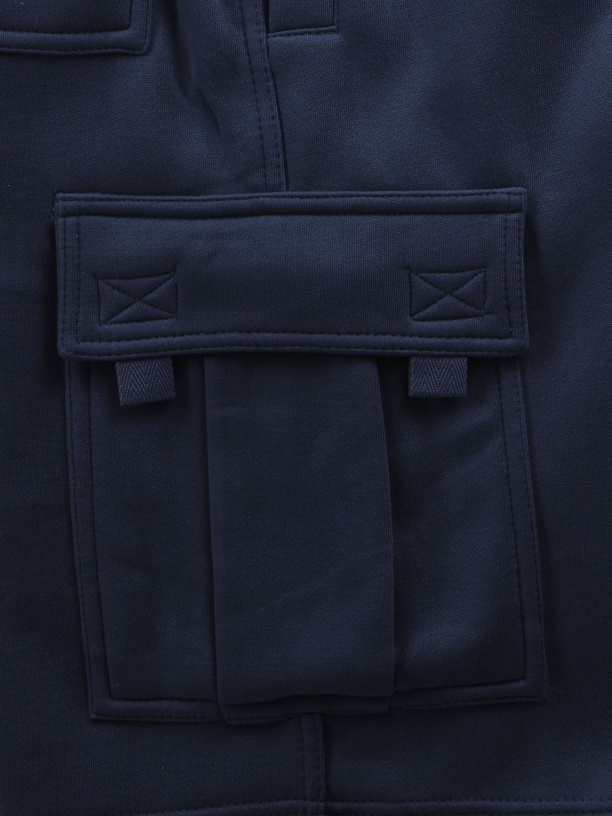 Men’s Premium Fleece Cargo Sweat Shorts Loose Fit in Navy - Hat and Beyond casual shorts