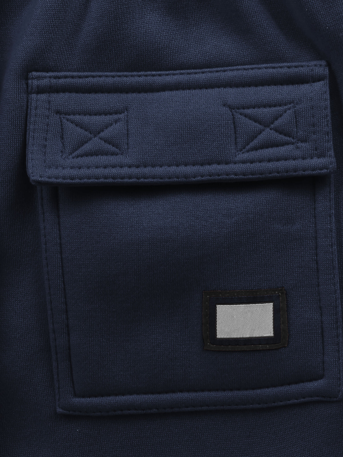 Men’s Premium Fleece Cargo Sweat Shorts Loose Fit in Navy - Hat and Beyond casual shorts