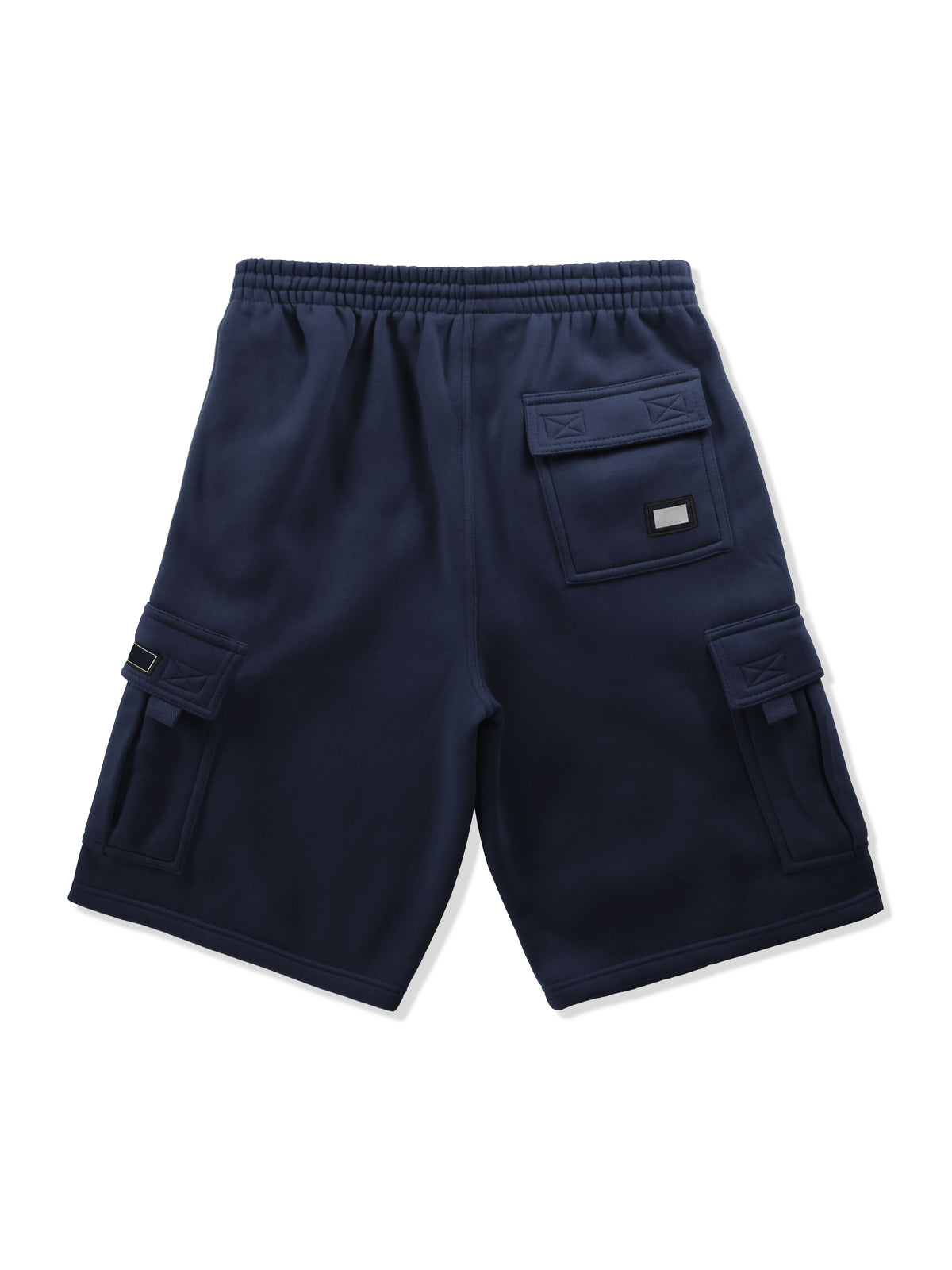 Men’s Premium Fleece Cargo Sweat Shorts Loose Fit in Navy - Hat and Beyond casual shorts