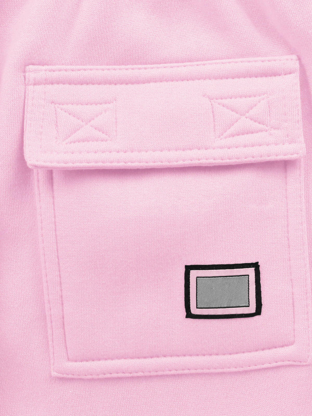 Men’s Premium Fleece Cargo Sweat Shorts Loose Fit in Pink - Hat and Beyond casual shorts