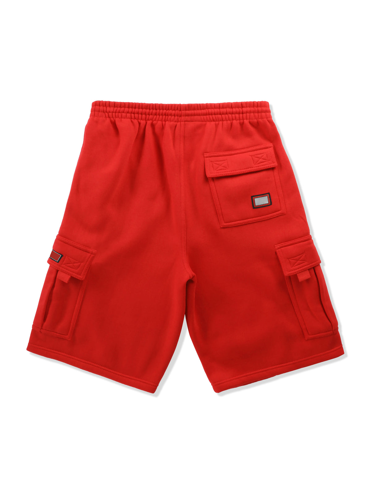 Men’s Premium Fleece Cargo Sweat Shorts Loose Fit in Red - Hat and Beyond casual shorts