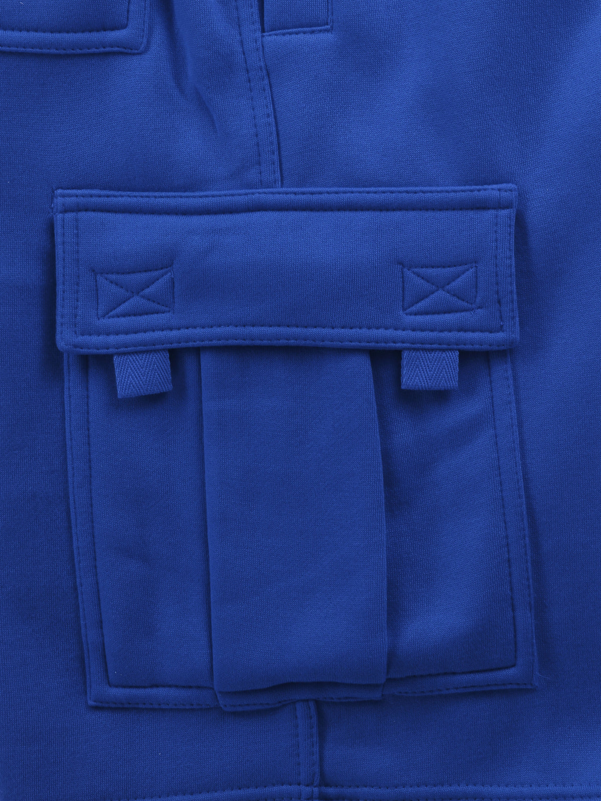 Men’s Premium Fleece Cargo Sweat Shorts Loose Fit in Royal Blue - Hat and Beyond casual shorts