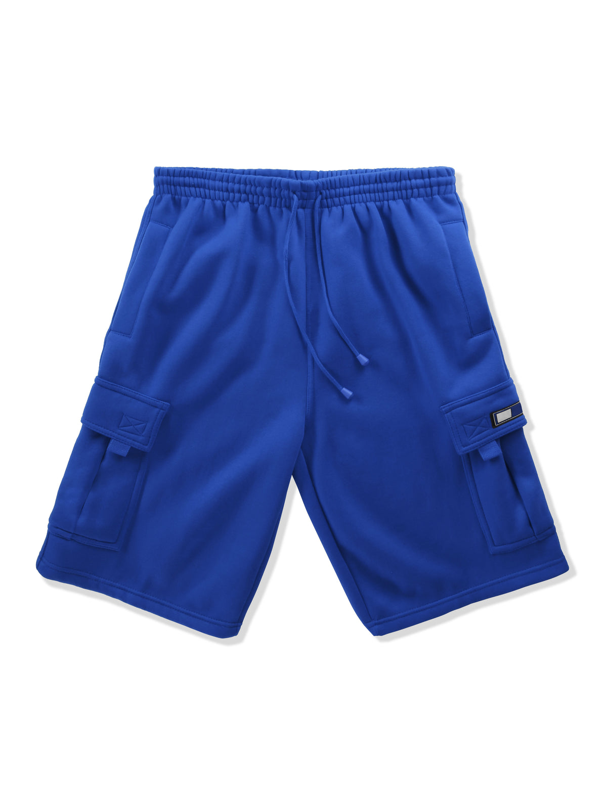 Men’s Premium Fleece Cargo Sweat Shorts Loose Fit in Royal Blue - Hat and Beyond casual shorts