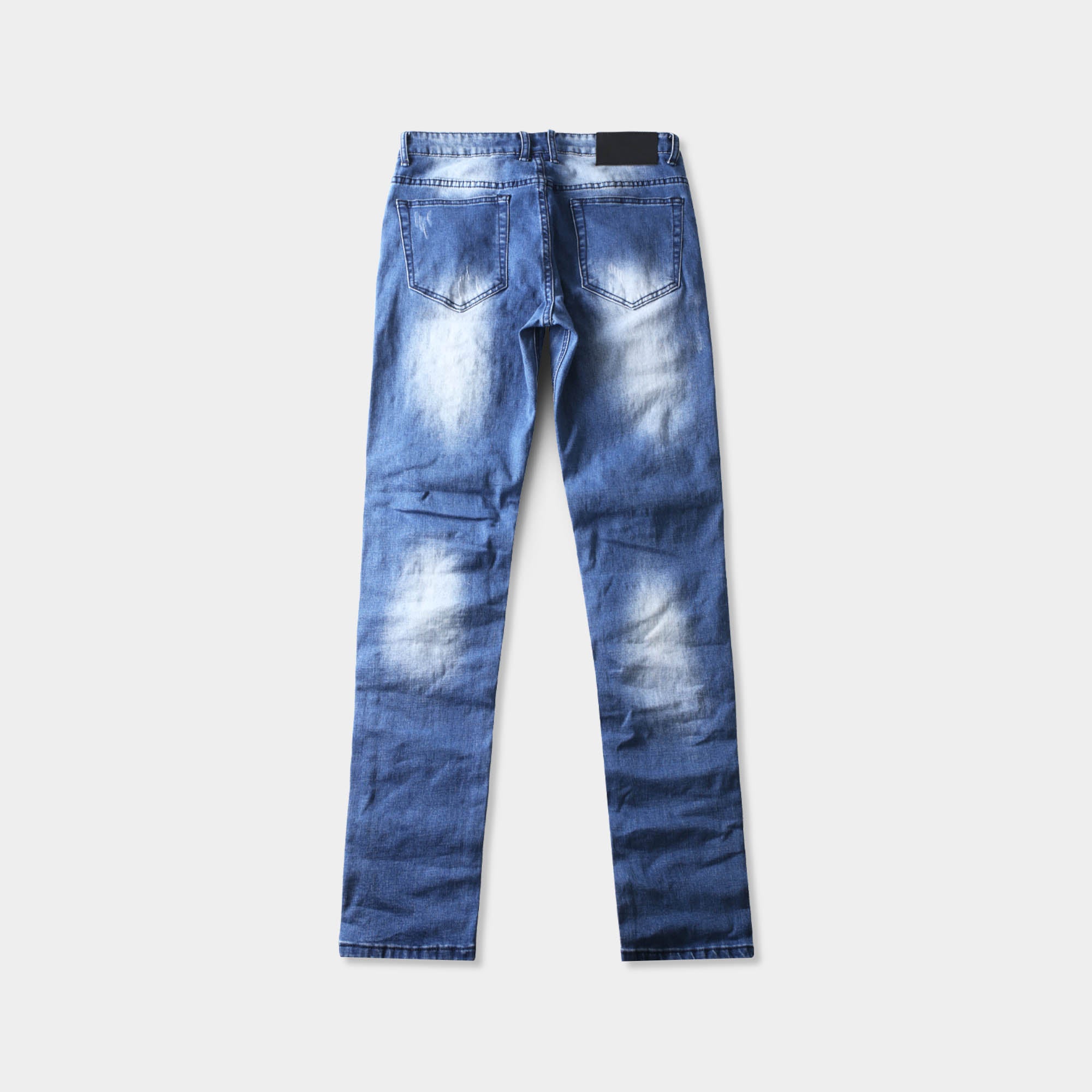 Brandmand Do lugtfri Men's Fashion Distressed Biker Jeans - Pants | Hat and Beyond