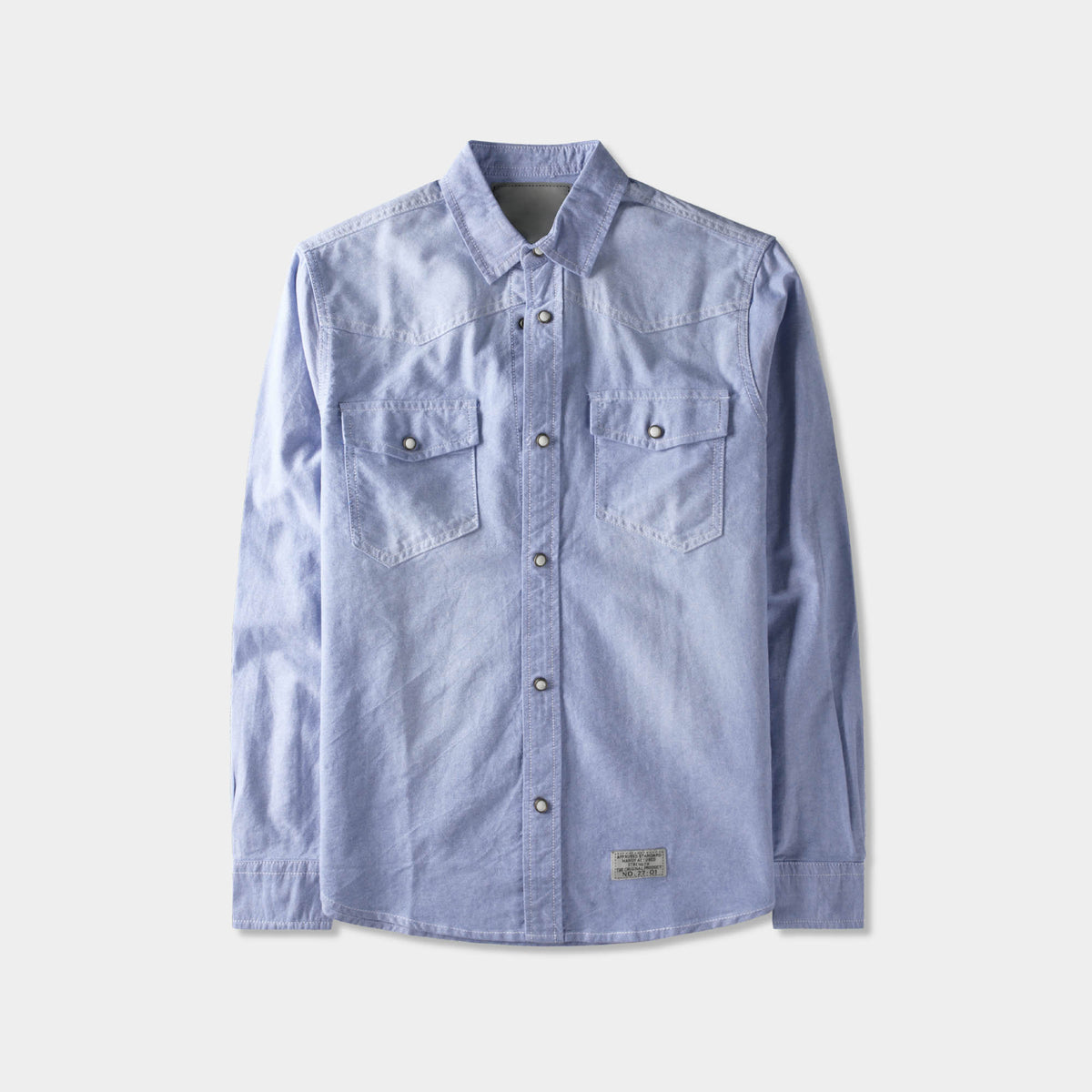 Men’s Denim Oxford Shirt in denim shirt_denim shirt men_jeans shirt_denim button up_boys denim shirt_mens denim shirts long sleeve_denim long sleeve shirt_Blue - Hat and Beyond bla