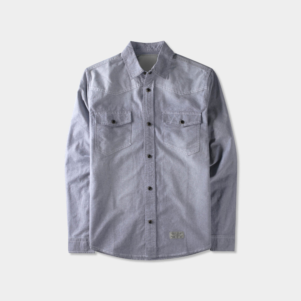 Men’s Denim Oxford Shirt in denim shirt_denim shirt men_jeans shirt_denim button up_boys denim shirt_mens denim shirts long sleeve_denim long sleeve shirt_Navy - Hat and Beyond bla