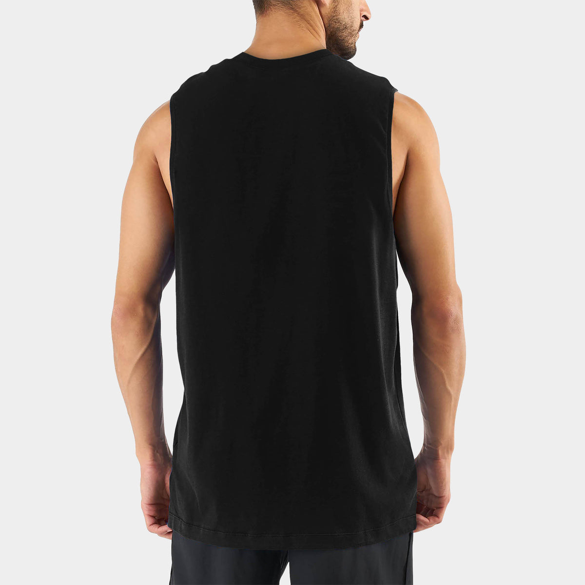Men’s Muscle Tank Top in muscle tank_muscle tee_muscle tank tops_cropped muscle tank_under armour muscle shirt_insta slim tank_men muscle shirt_tank top_Black - Hat and Beyond tank