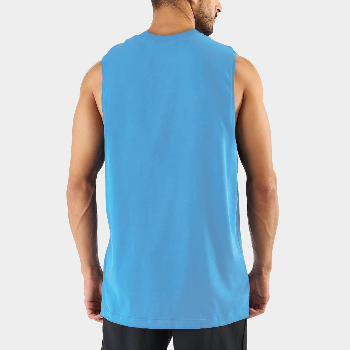 Men’s Muscle Tank Top in muscle tank_muscle tee_muscle tank tops_cropped muscle tank_under armour muscle shirt_insta slim tank_men muscle shirt_tank top_Carolina Blue - Hat and Bey