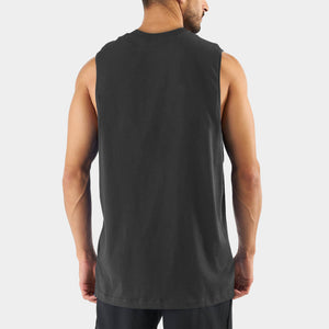 muscle tank_muscle tee_muscle tank tops_cropped muscle tank_under armour muscle shirt_insta slim tank_men muscle shirt_tank top_Charcoal