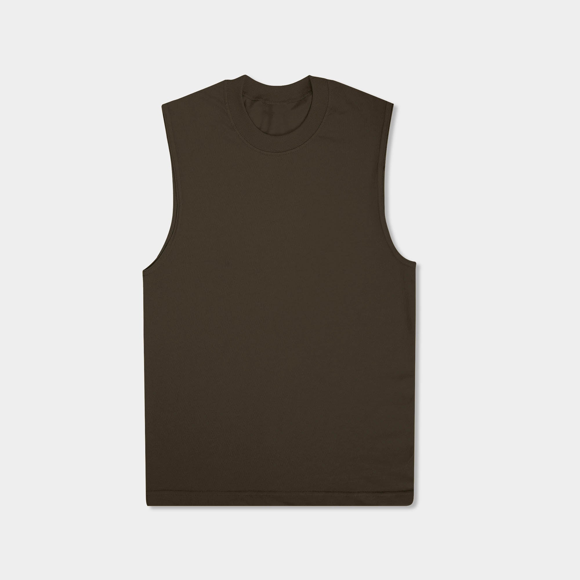 muscle tank_muscle tee_muscle tank tops_cropped muscle tank_under armour muscle shirt_insta slim tank_men muscle shirt_tank top_Dark Brown