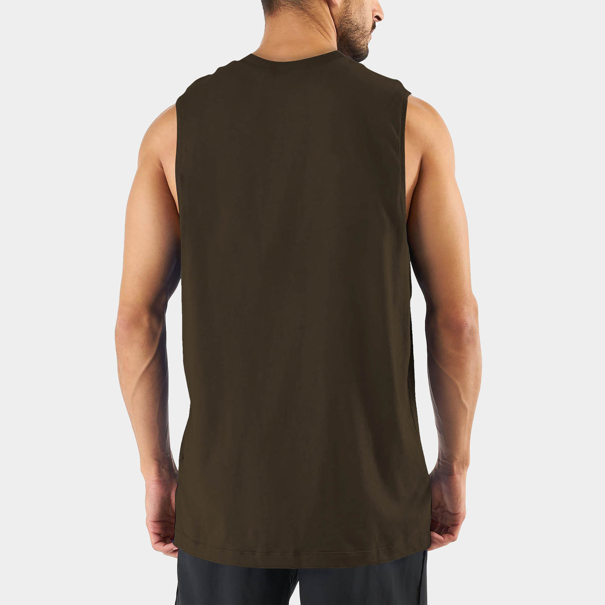 Men’s Muscle Tank Top in muscle tank_muscle tee_muscle tank tops_cropped muscle tank_under armour muscle shirt_insta slim tank_men muscle shirt_tank top_Dark Brown - Hat and Beyond