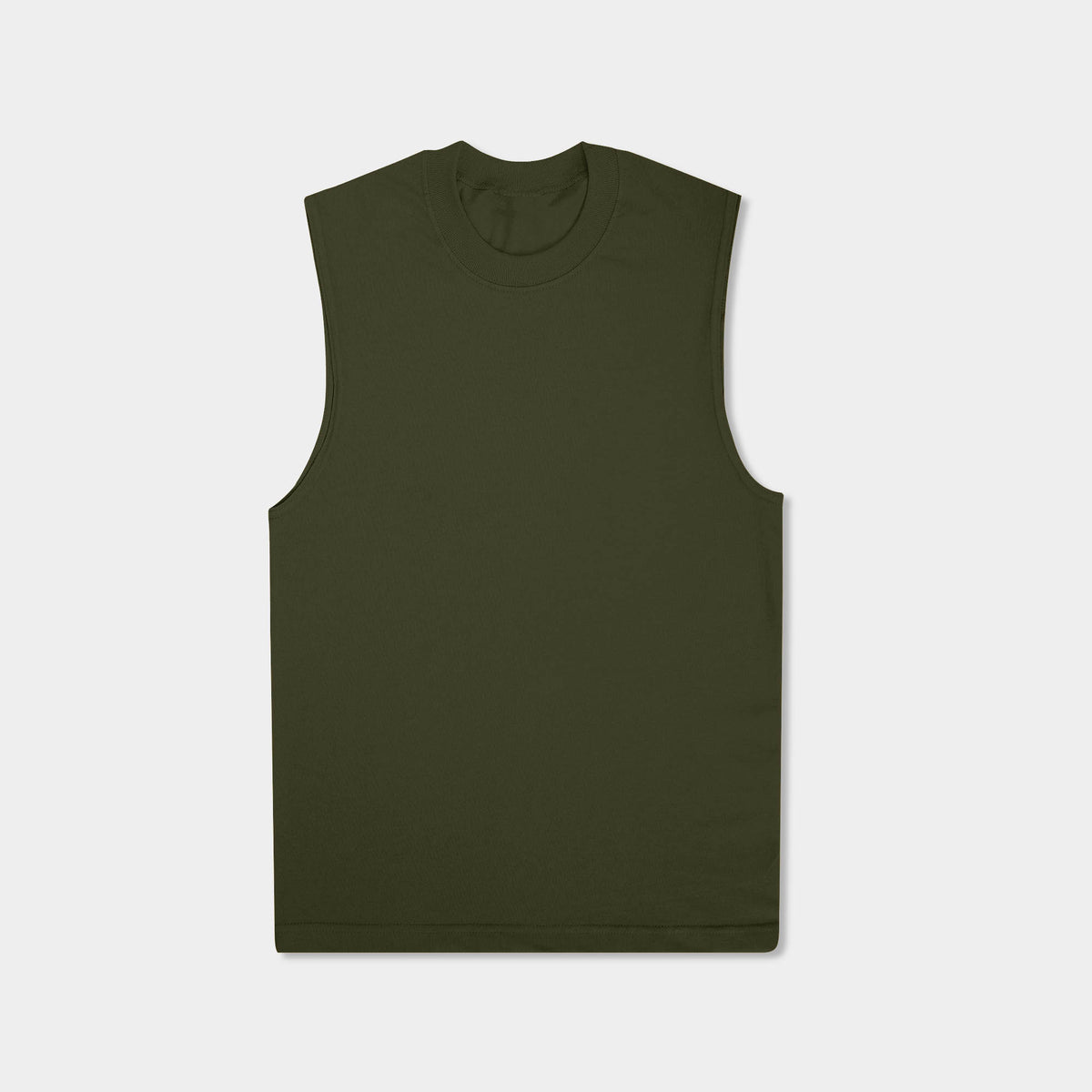 Men’s Muscle Tank Top in muscle tank_muscle tee_muscle tank tops_cropped muscle tank_under armour muscle shirt_insta slim tank_men muscle shirt_tank top_Olive - Hat and Beyond tank