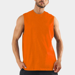 muscle tank_muscle tee_muscle tank tops_cropped muscle tank_under armour muscle shirt_insta slim tank_men muscle shirt_tank top_Orange